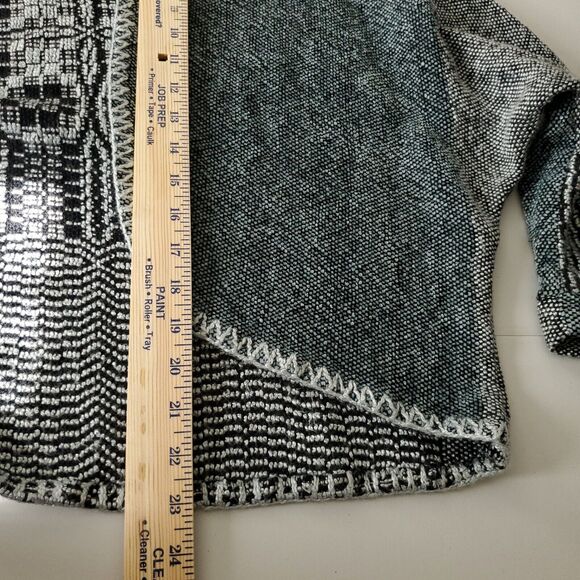 Women Hand Knit Chenille Cardigan Sweater OS Lagenlook Neutral Cozy Fall Scandi - Picture 2 of 10